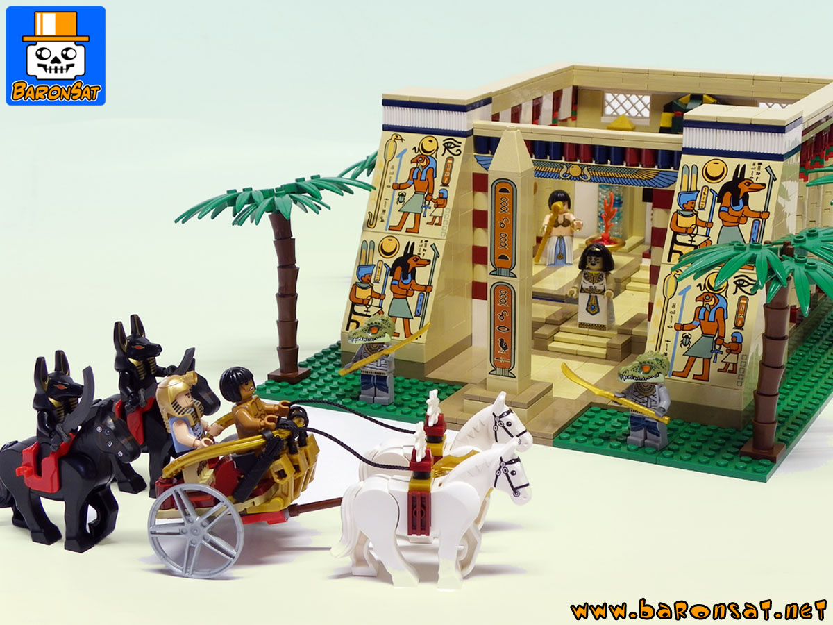 Lego Crocodile God Temple & pharaoh war chariot custom models_2