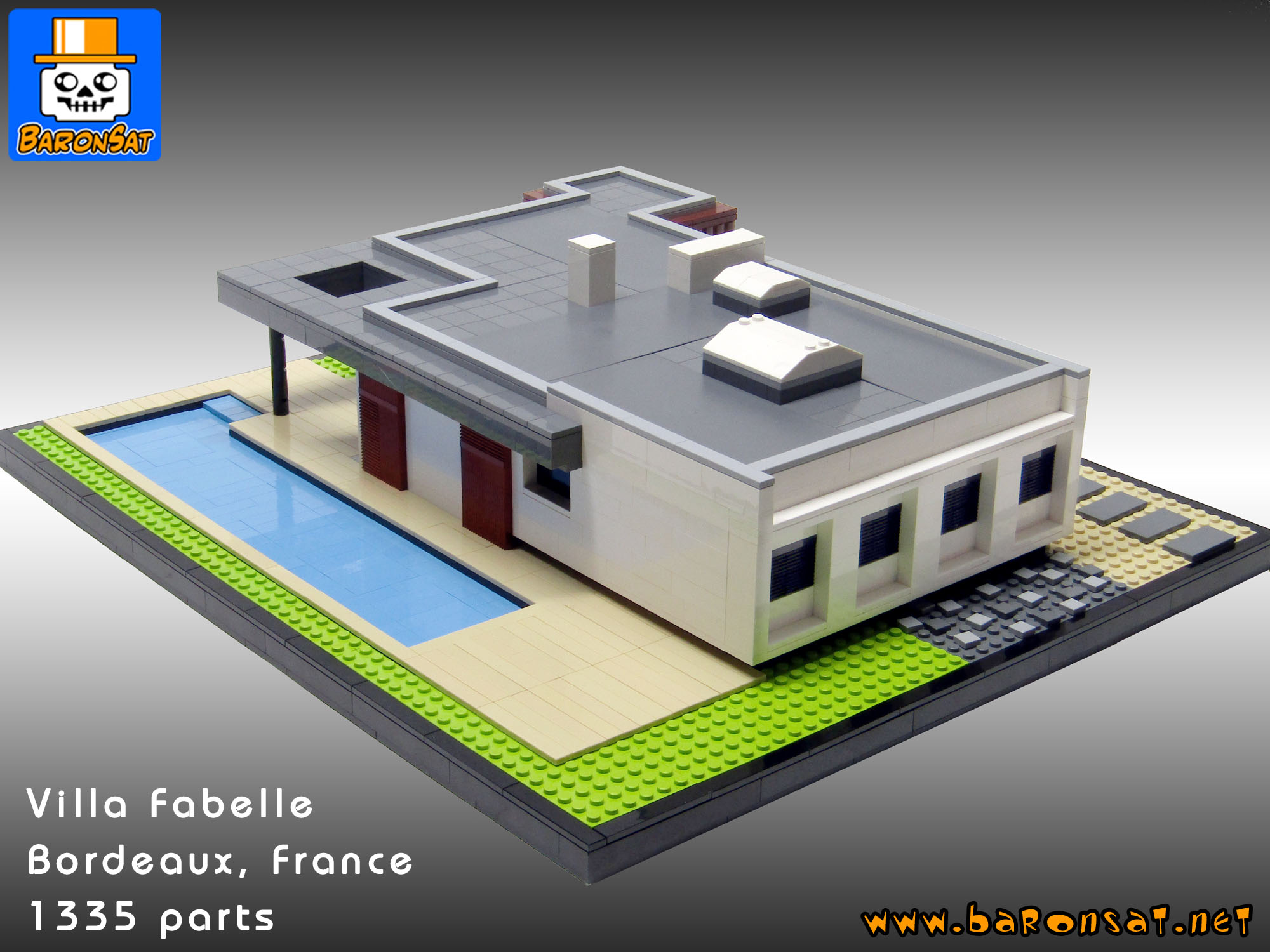Lego moc Architecture Villa Custom Model Back