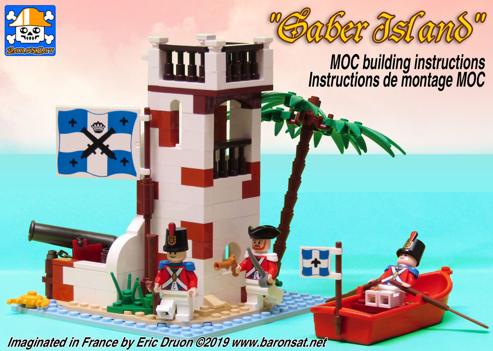 Lego moc Classic Pirates Saber Island Redux Free Instructions