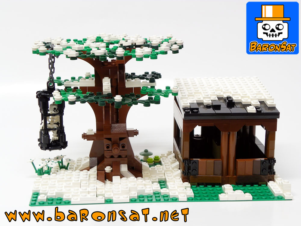 Lego Castle moc Stables for Ghost Dragon inn Custom Model Angry Tree