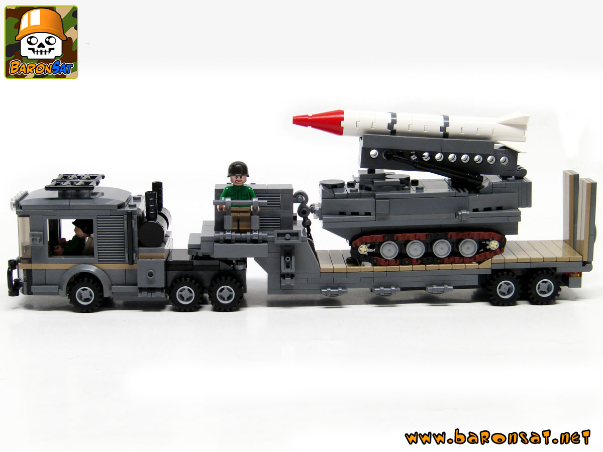 Lego Transport & Armored Missile Launcher moc model Side View