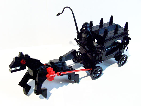 Lego horse drawn hearse moc model