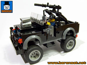 Lego moc Jeep Night Ops Machine Gun