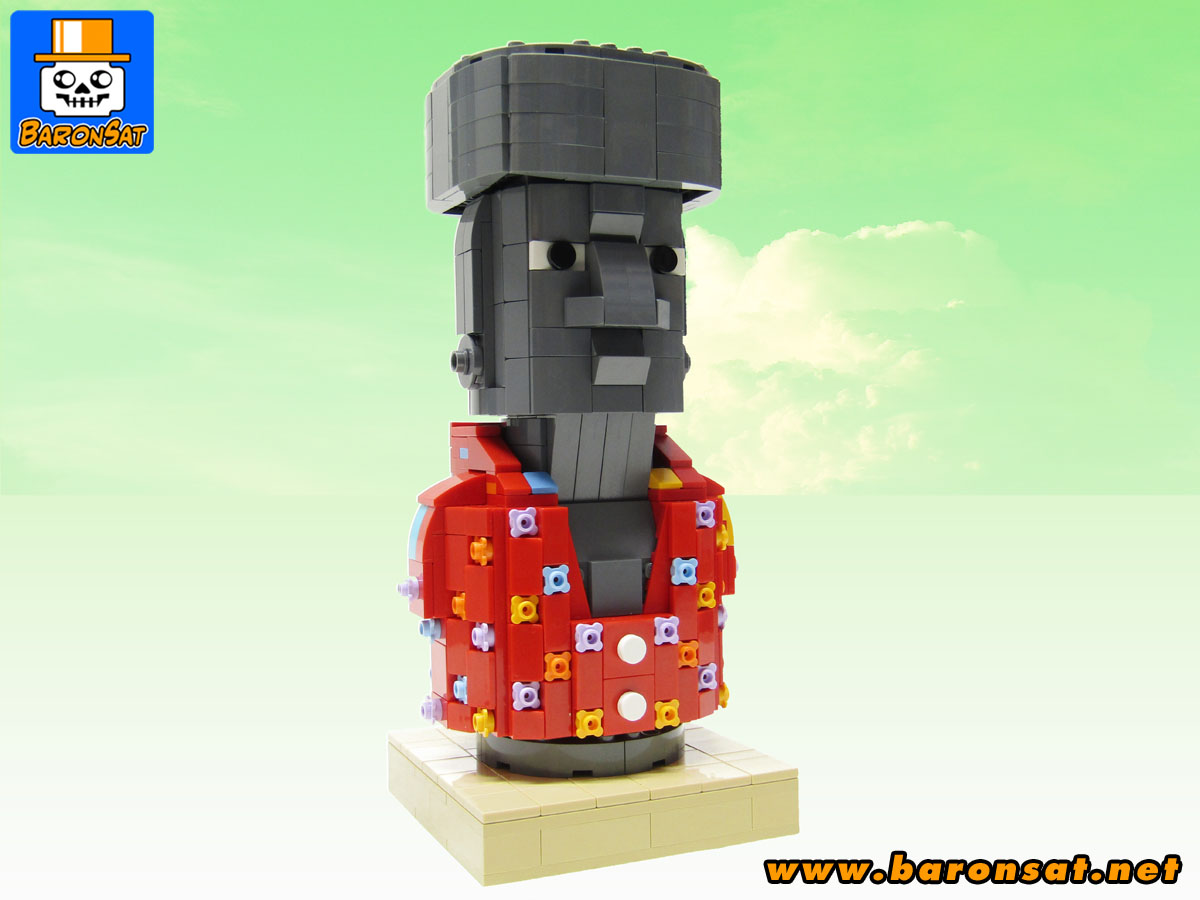 Lego Moai Tiki Brick Statue MOC
