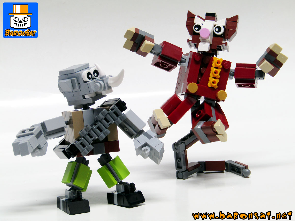 Lego moc Splinther vs Rocksteady custom models