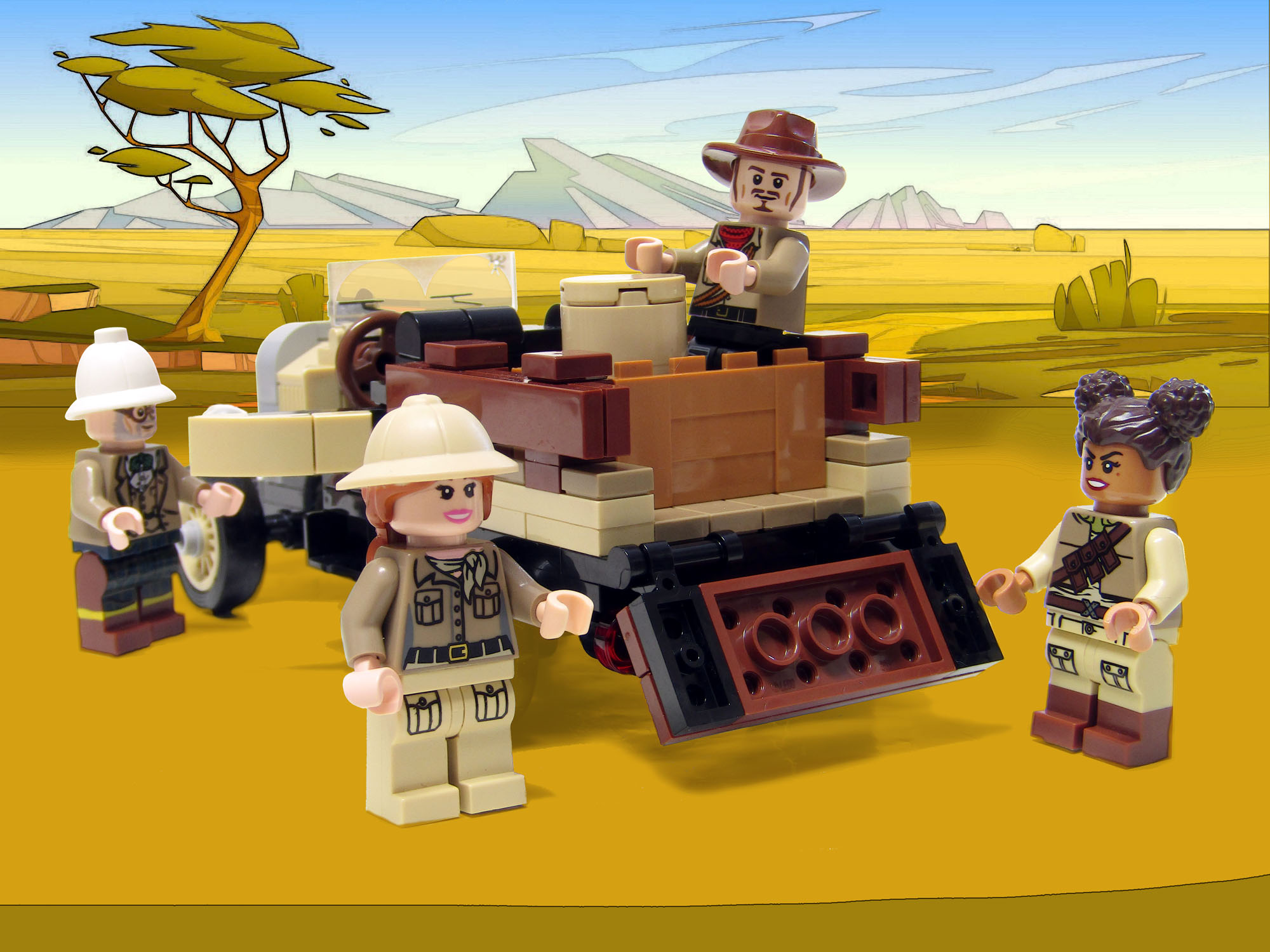 Lego moc Adventurers Redux Car back