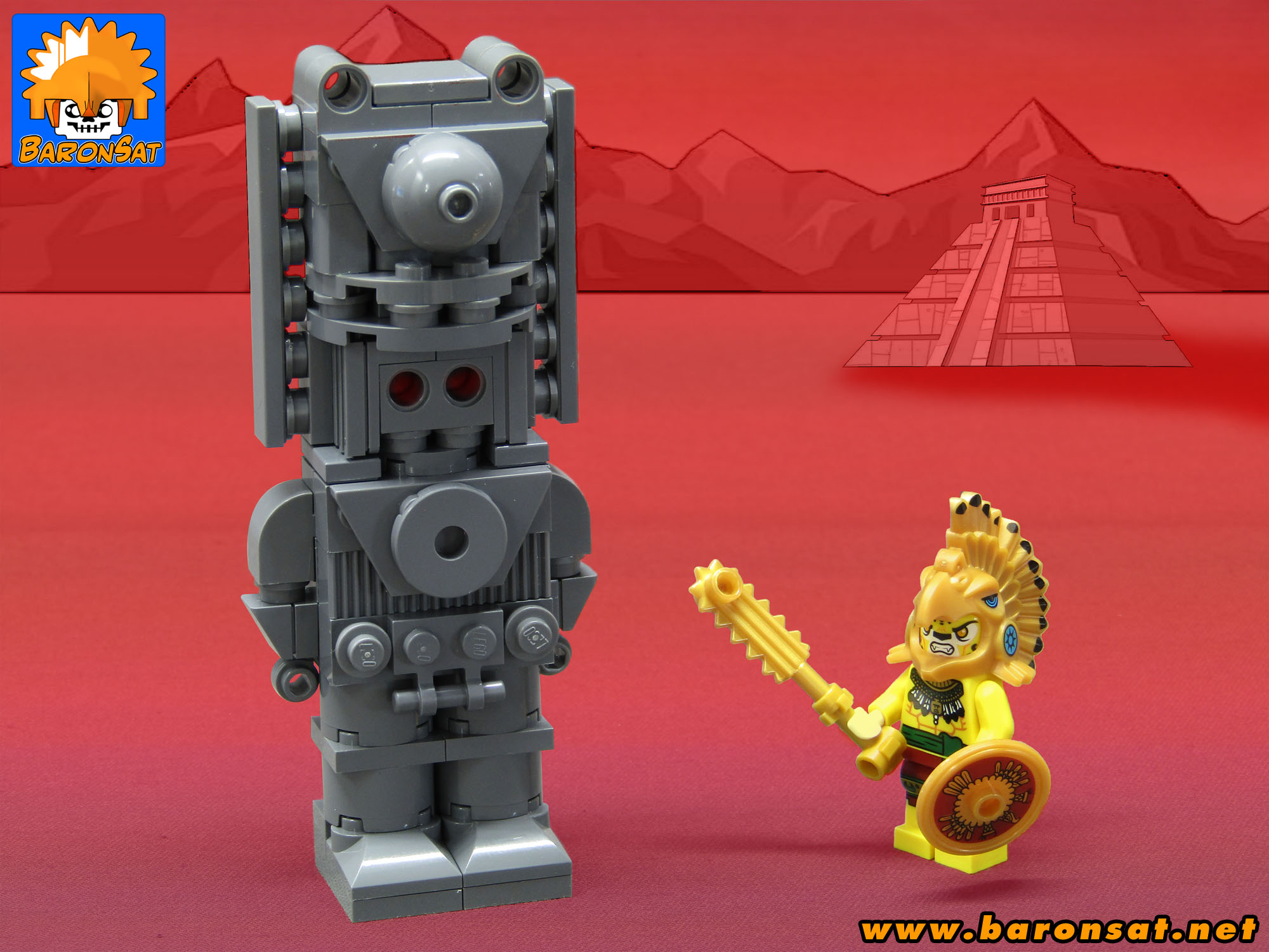 Lego moc aztec idol statue