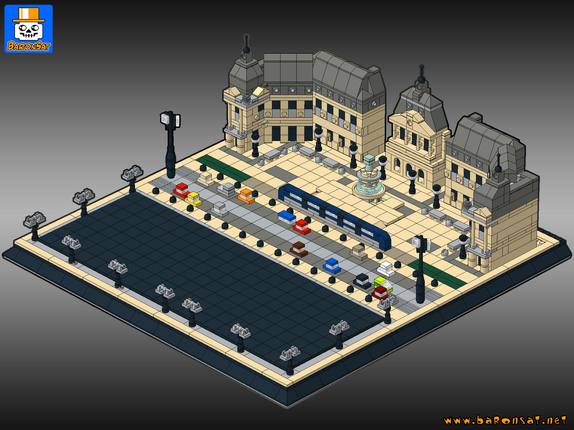 architecture custom moc models made of lego bricks