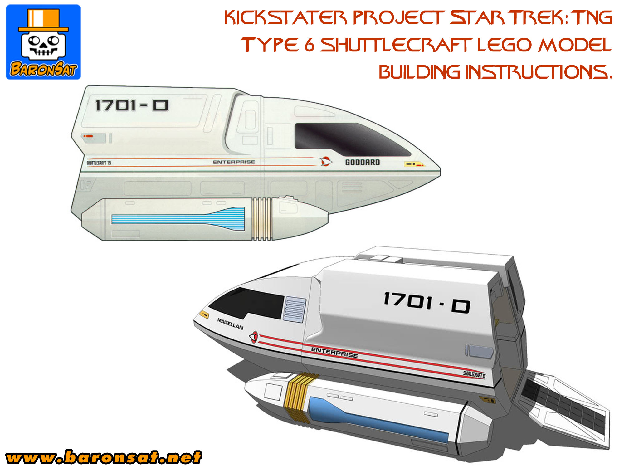 Star Trek Tos Type 6Shuttle Lego project