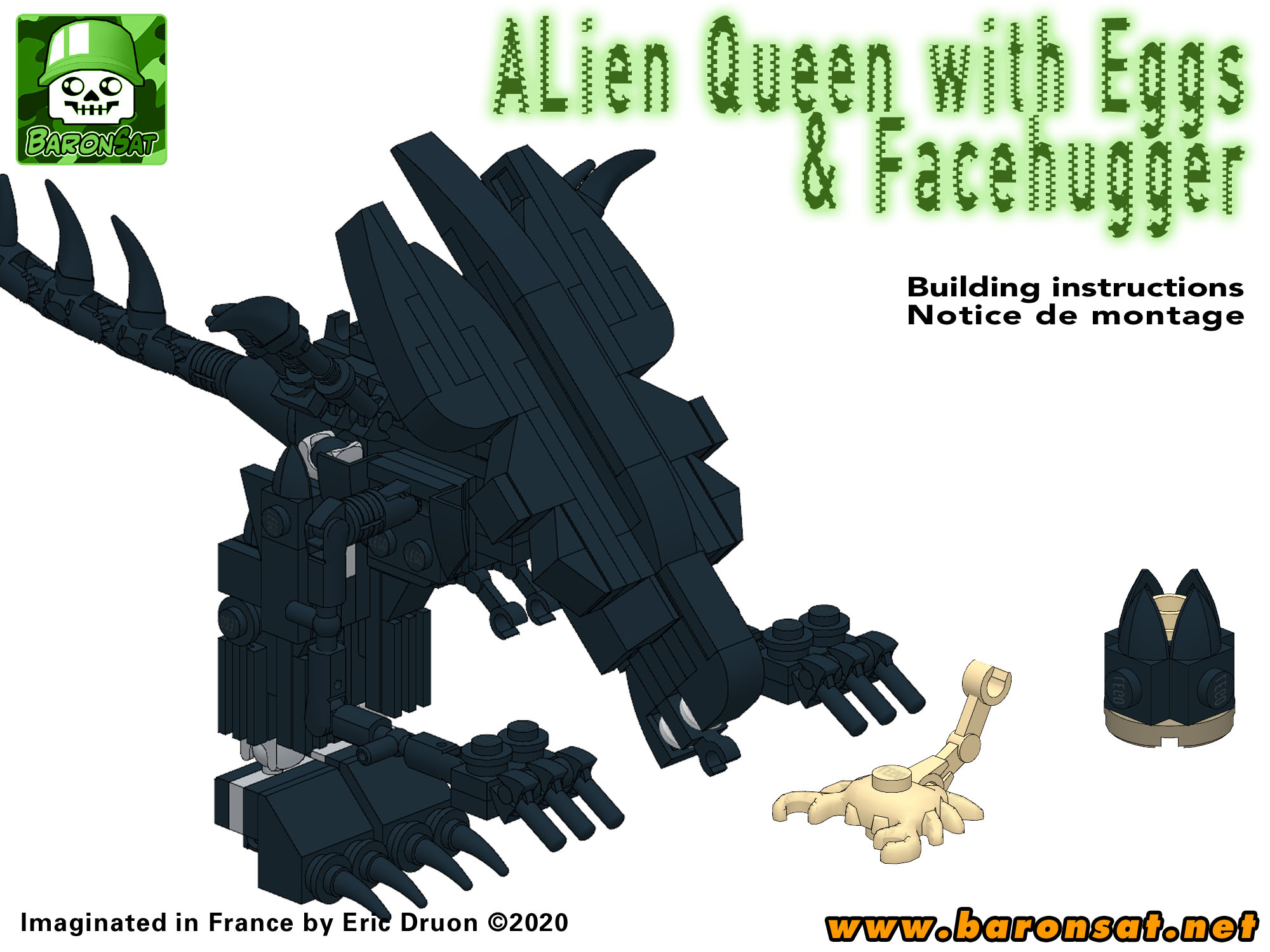 Alien Queen Lego moc model instructions