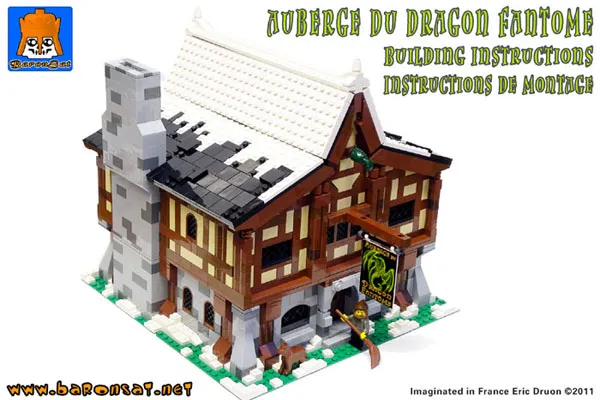 lego building instructions ghost dragon inn custom model moc