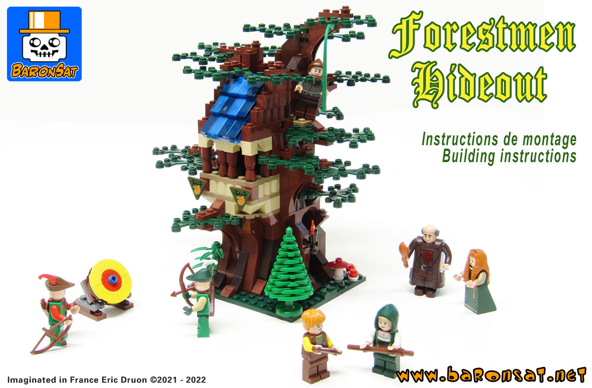 Lego moc Classic Castle Forestmen Hideout Instructions