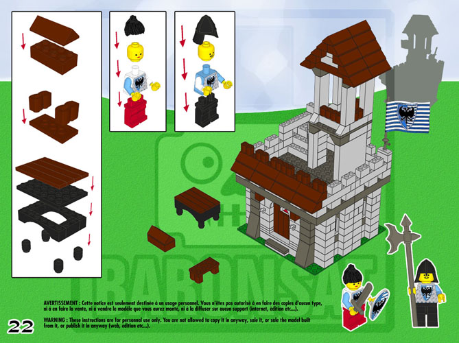 Lego moc Watchtower Free building instructions 22