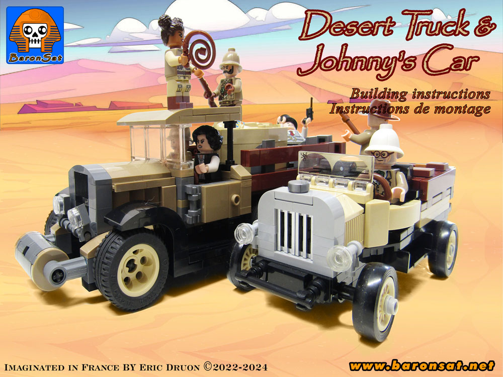 Lego moc Desert Truck & Johnny's Car custom Lego building instructions. 