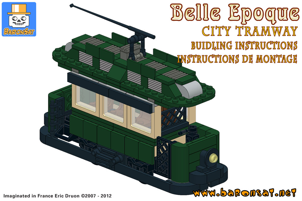 building instructions for old tramway Lego custom model