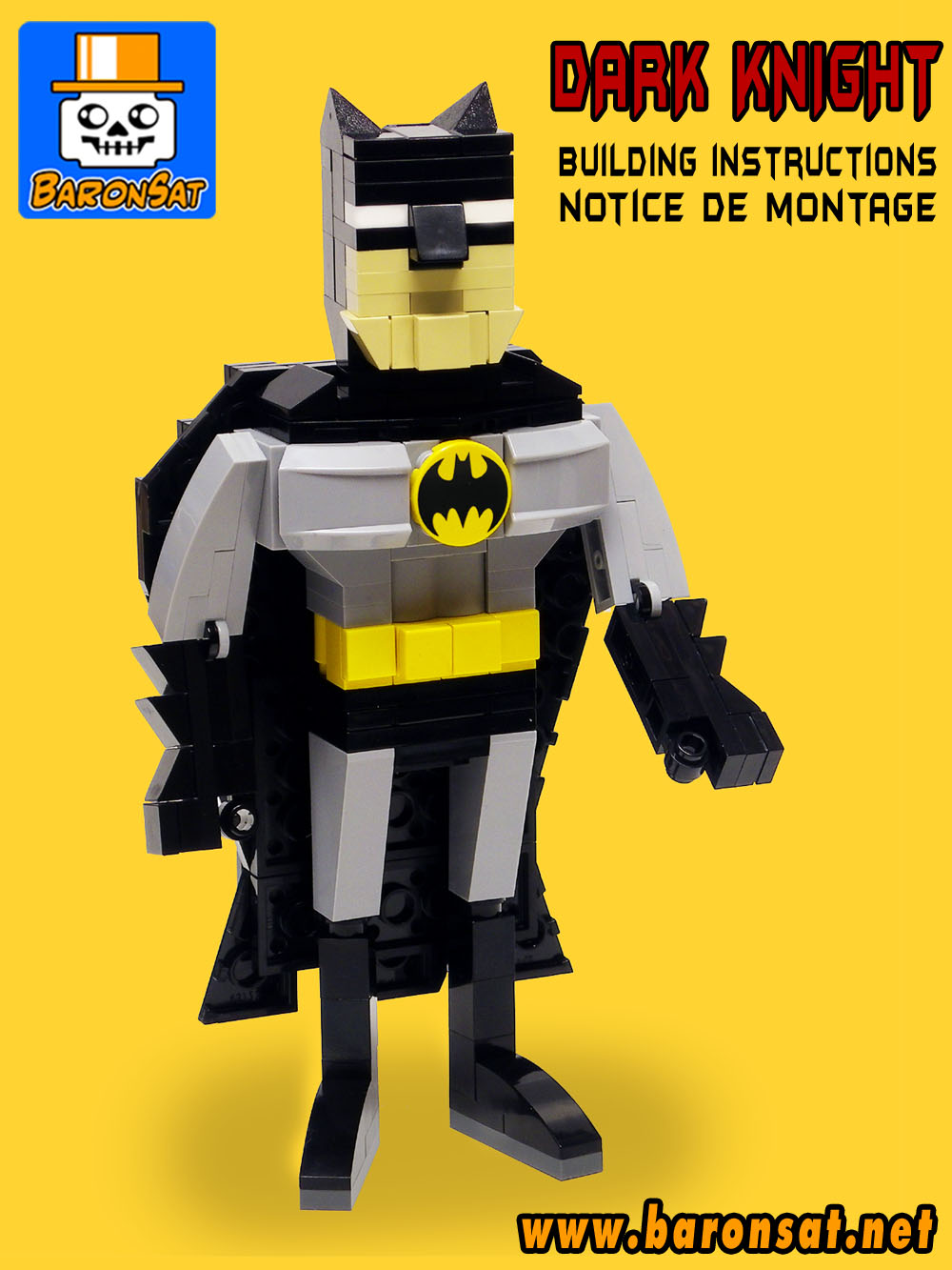 Lego moc Free Building Instructions for Moodscale Batman Figure