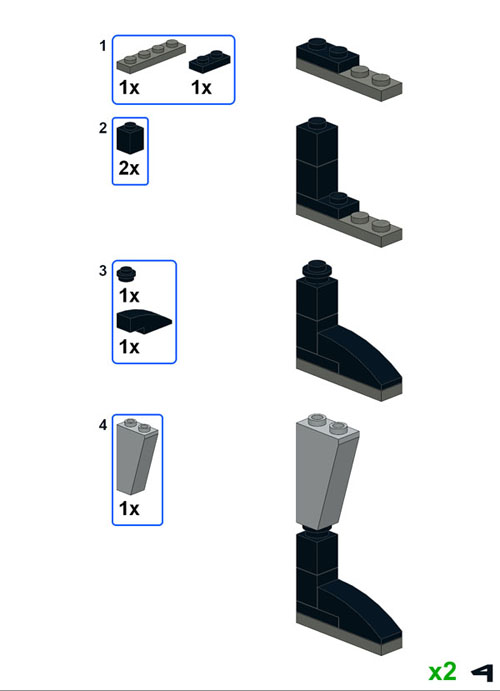 Lego moc Free Building Instructions for Moodscale Batman Figure Page 4