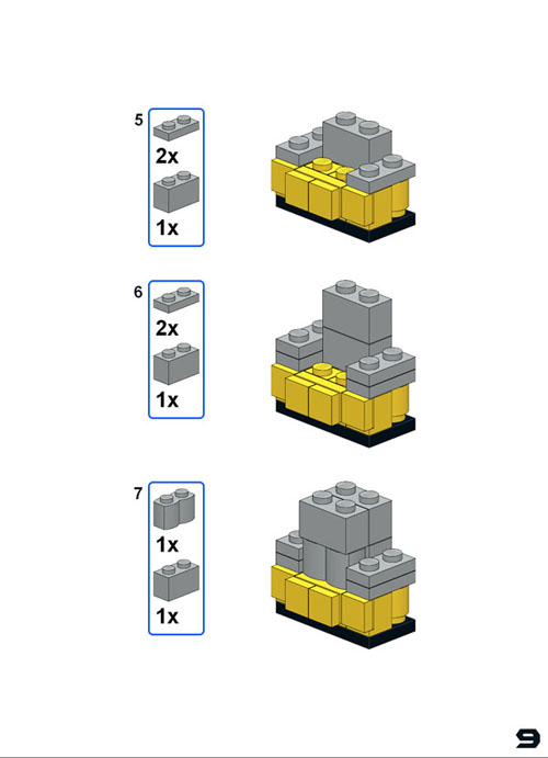 Lego moc Free Building Instructions for Moodscale Batman Figure Page 9