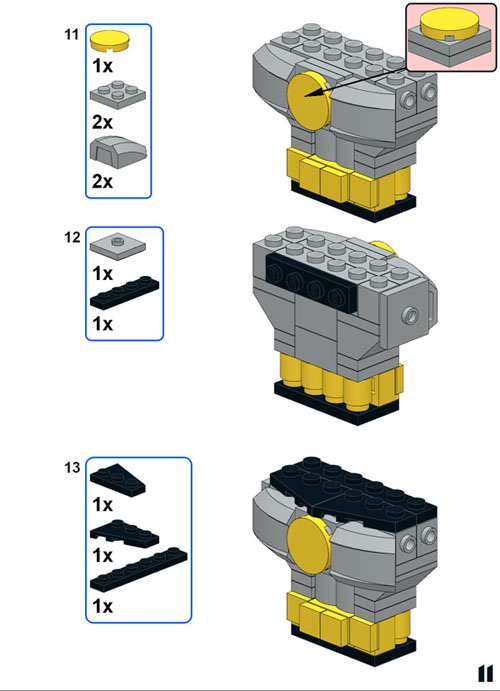 Lego moc Free Building Instructions for Moodscale Batman Figure Page 11