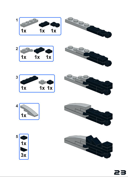 Lego moc Free Building Instructions for Moodscale Batman Figure Page 23