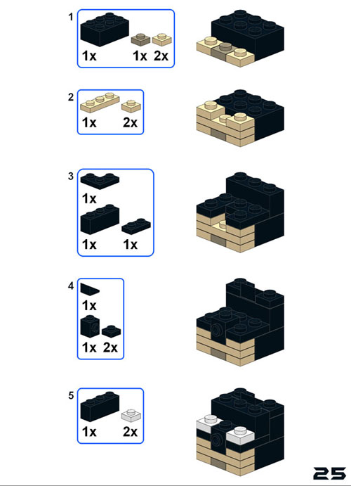 Lego moc Free Building Instructions for Moodscale Batman Figure Page 25