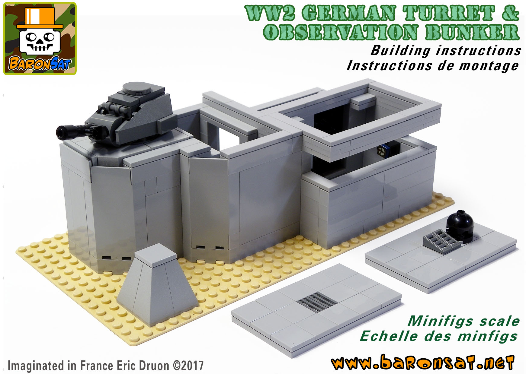 Lego moc ww2 German Bunker Free Instructions