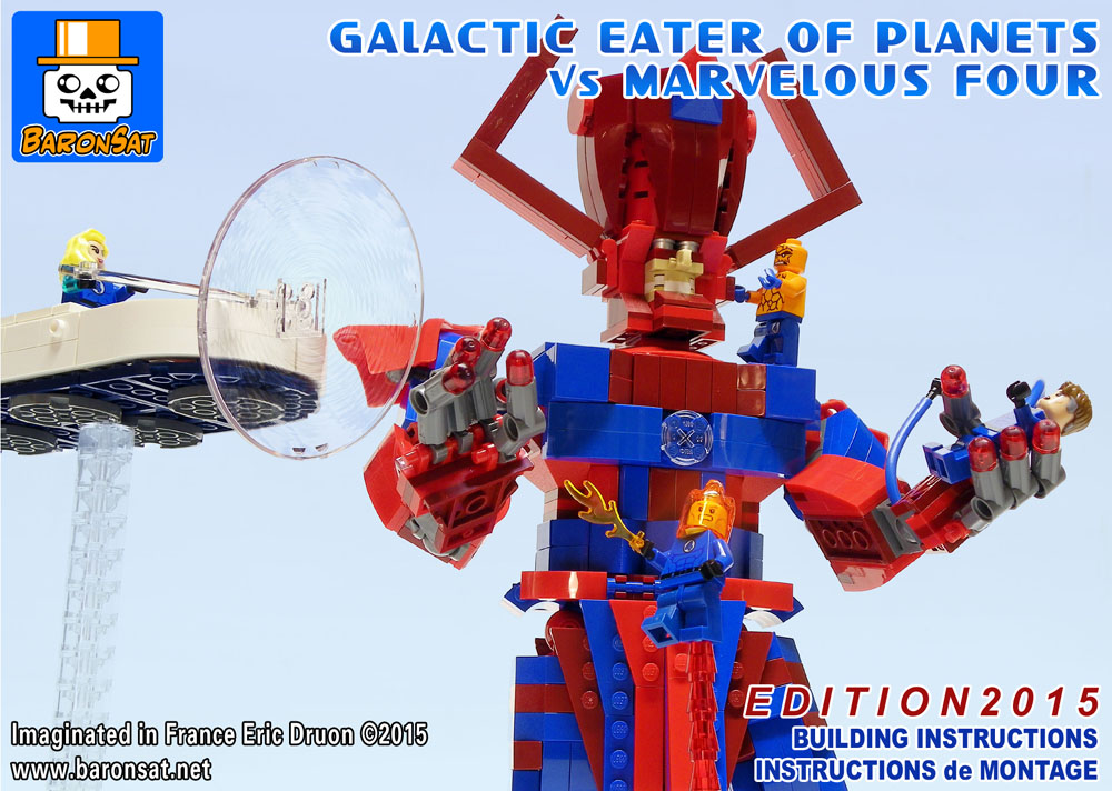 lego galactus vs fantastic four building instructions custom moc