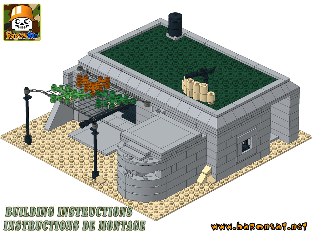 Lego moc ww2 bunker sample instructions