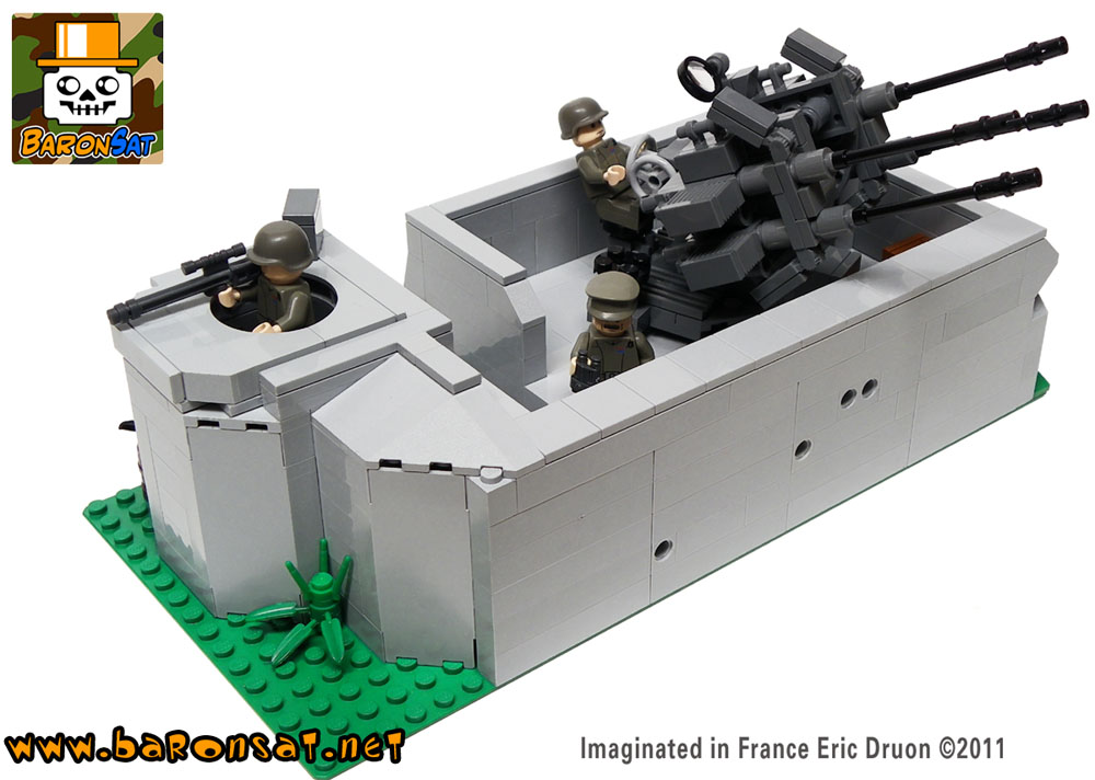 German Flak Bunker Lego moc Custom Model Instructions
