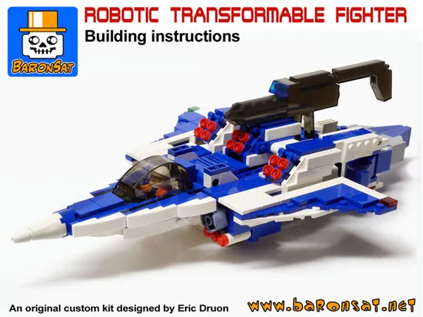Robotic Transformable Fighter custom Lego moc building instructions