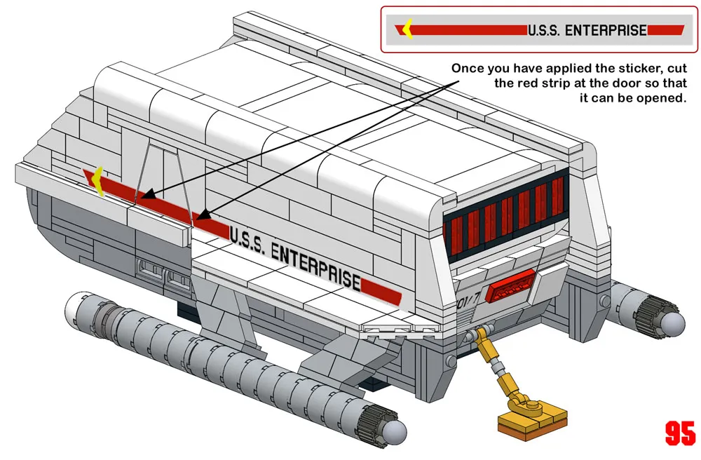 TOS Emergency Manual Monitor Engineering Room Part 2 Lego moc model building instructions