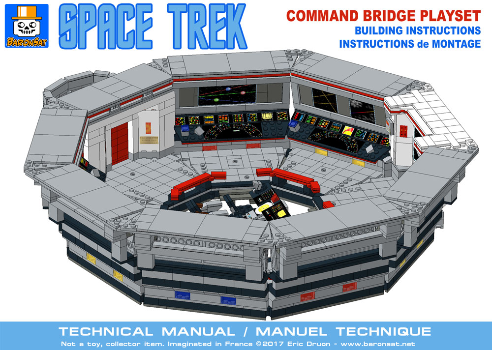 lego command bridge star trek tos custom model moc