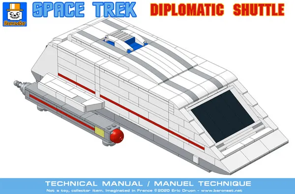 Lego Diplomatic Shuttle star trek tos custom model moc