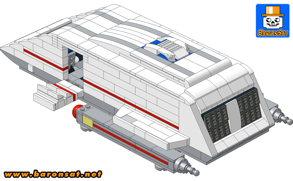 lego Diplomatic Shuttle star trek tos custom model moc back