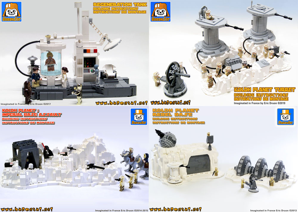 Pack 4 building Hoth Planet moc custom