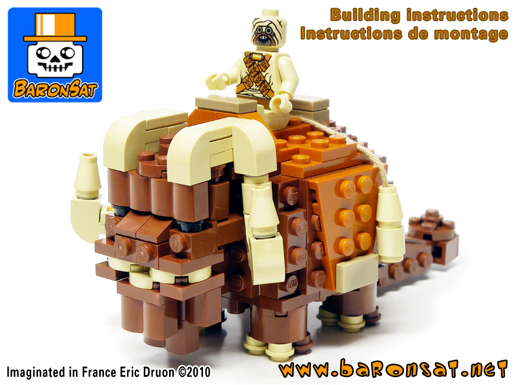 lego tatooine bantha custom building instructions