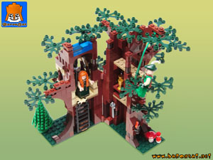 Lego moc 6054 Forestmen Hideout Redux Open