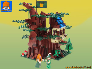 Lego moc 6054 Forestmen Hideout Left View