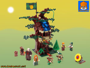 Lego moc 6054 Forestmen Hideout Main View 40567
