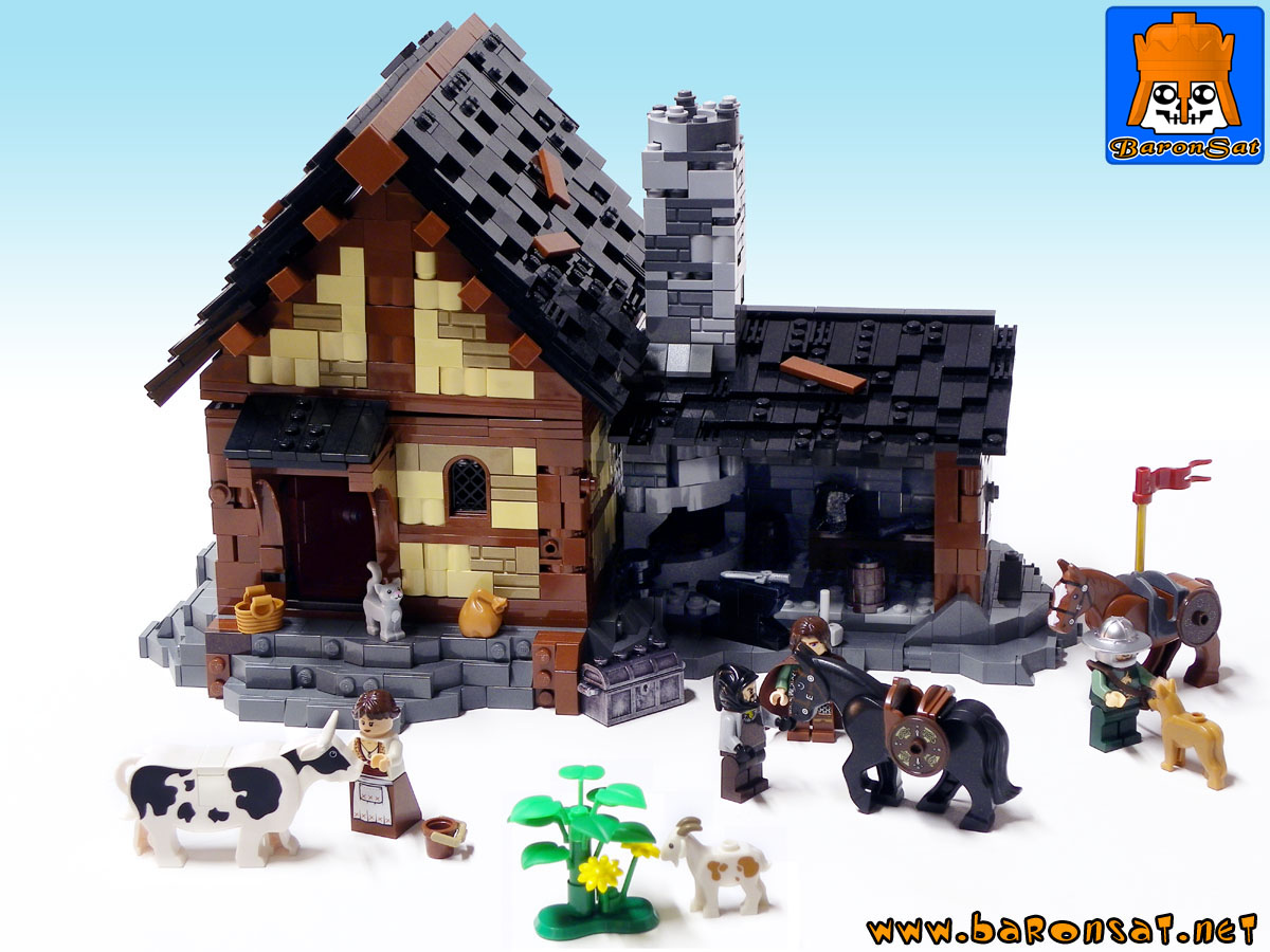 Lego moc BLACKSMITH HOUSE & FORGE