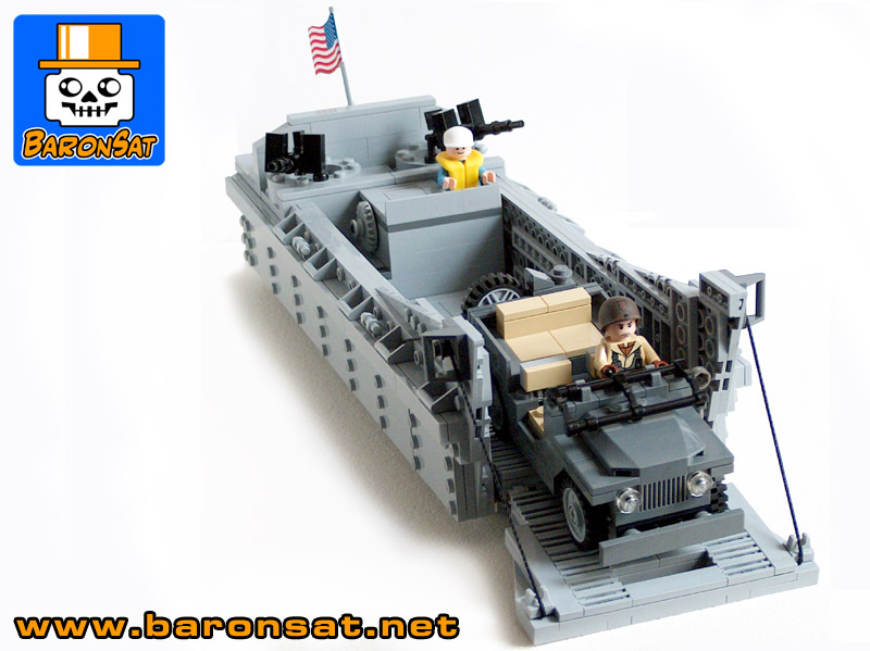 Lego moc US Landing Craft Jeep disembarks custom model