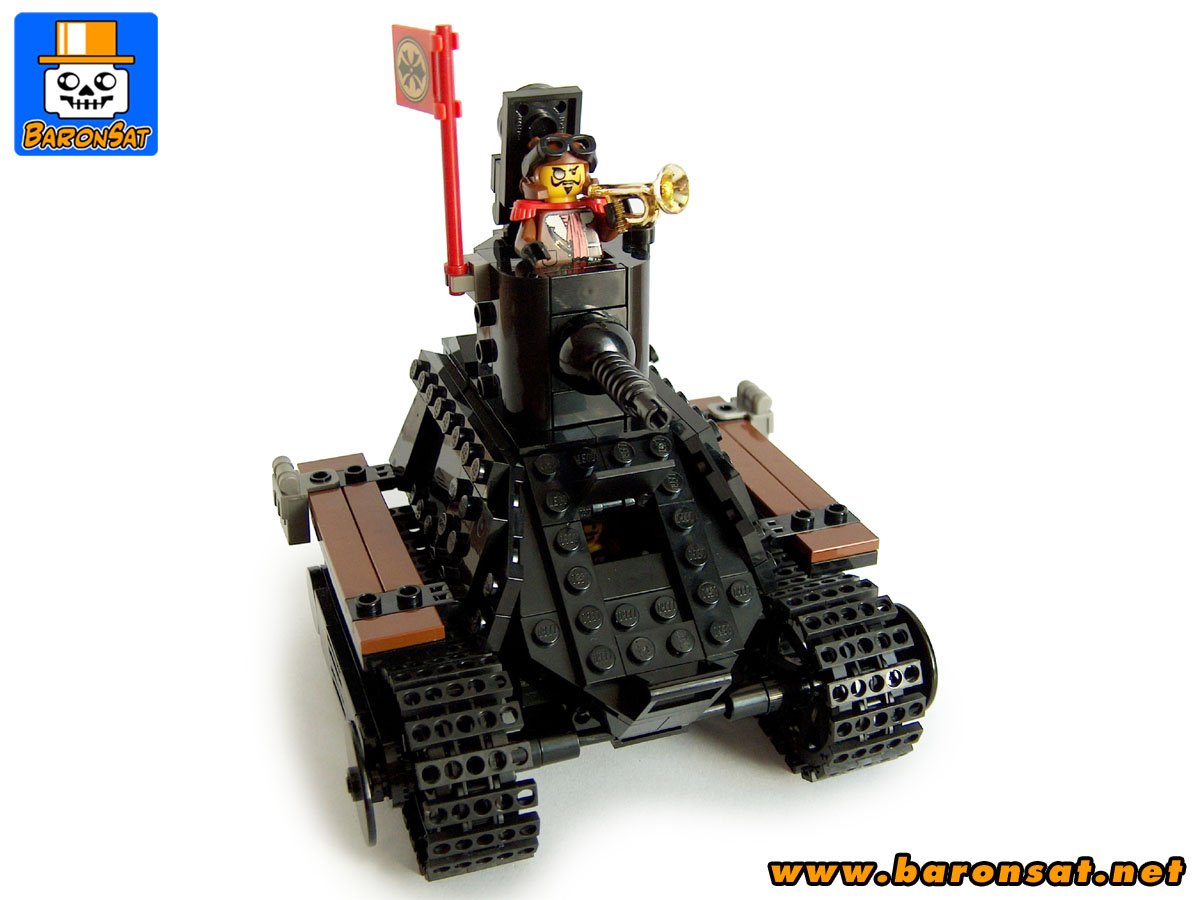 Lego moc Steampunk Tank bugle charge