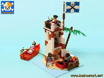 Lego moc 6265 Saber-island Redux Side View