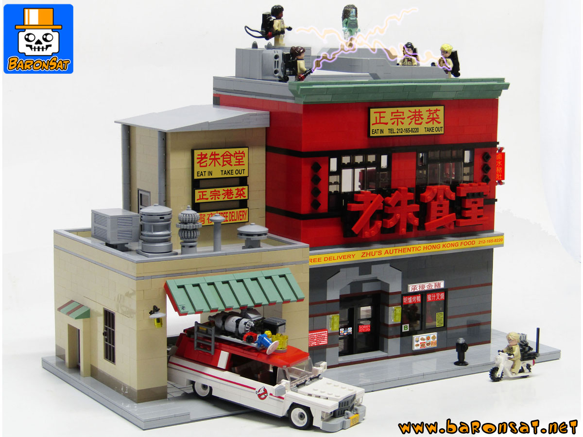 lego Ghostbusters custom model moc HQ Chinese restaurant_1