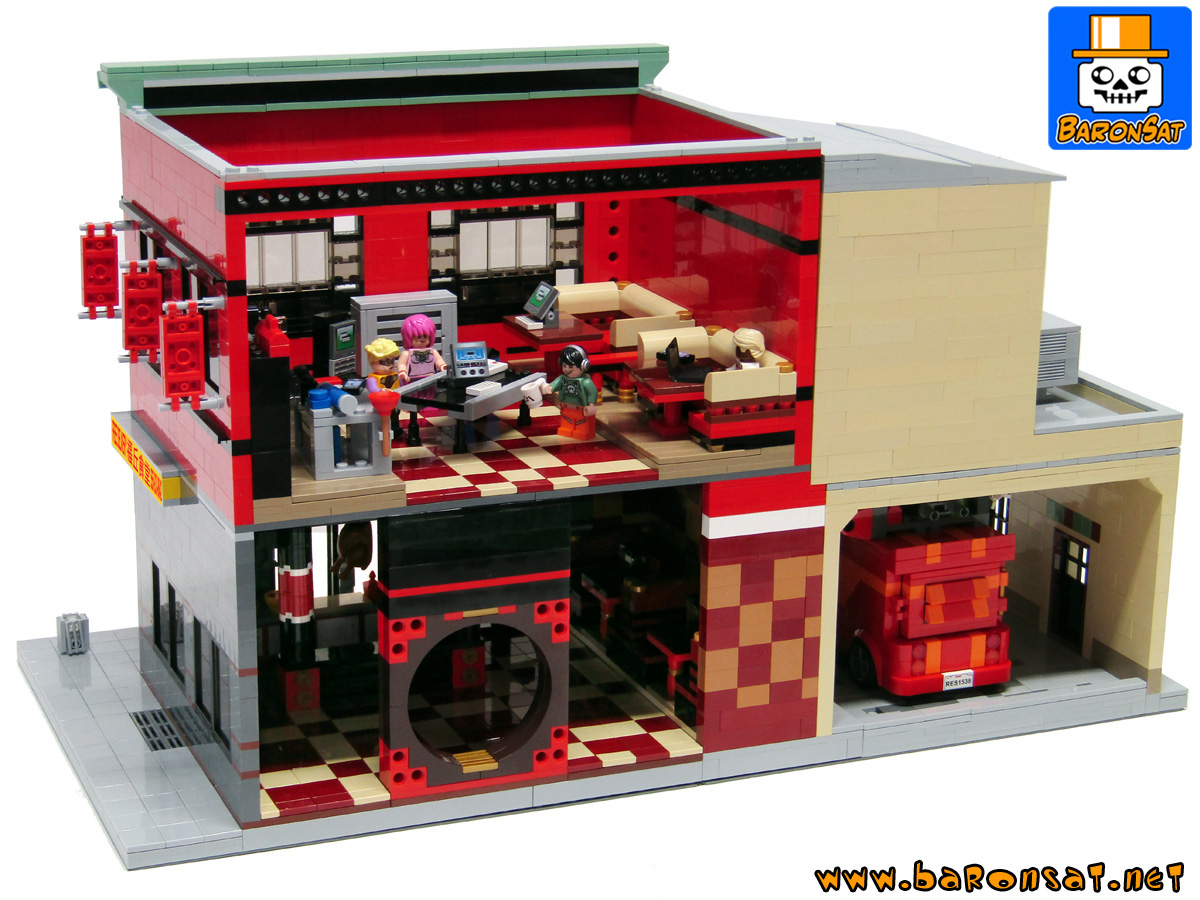 lego Ghostbusters building instructions custom model moc HQ Chinese restaurant_2