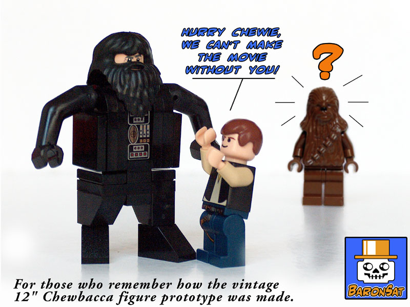 Lego Bigfoot as Chewbacca with Han custom minifigures 