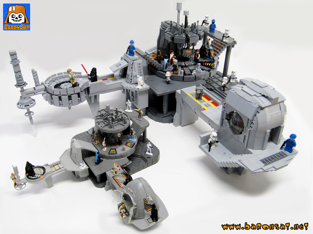 Lego moc Cloud City compared to Kenner Micro