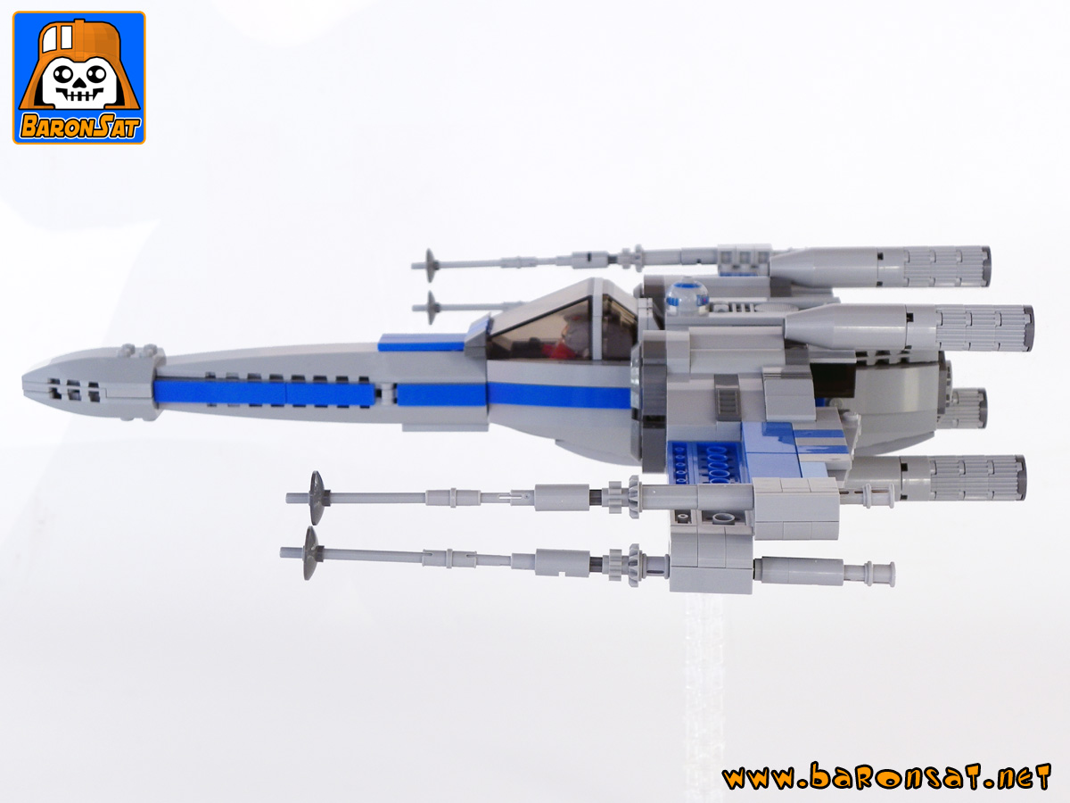 Lego moc episode 7 x-wing side view