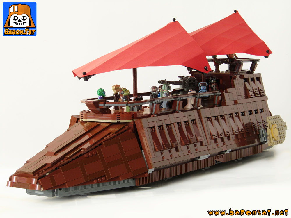 lego jabba barge custom model moc