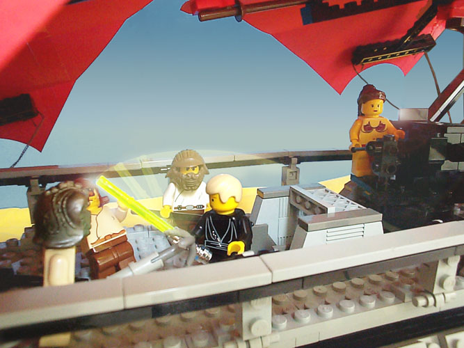 Lego moc Jabbas Barge Leia Strikes Back